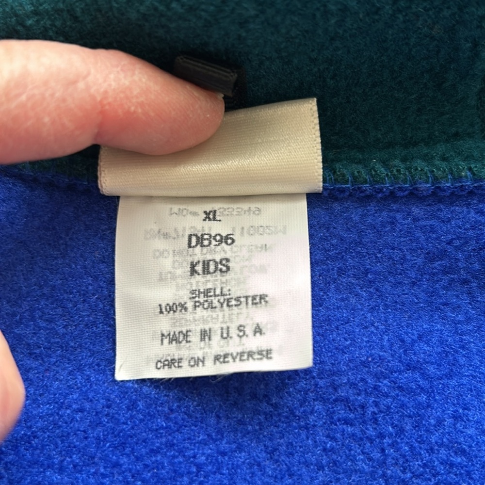 SOLD Vintage 90’s L.L.Bean Mountain Sherpa Fleece Jacket Reflective Kids XL - Picture 11 of 14